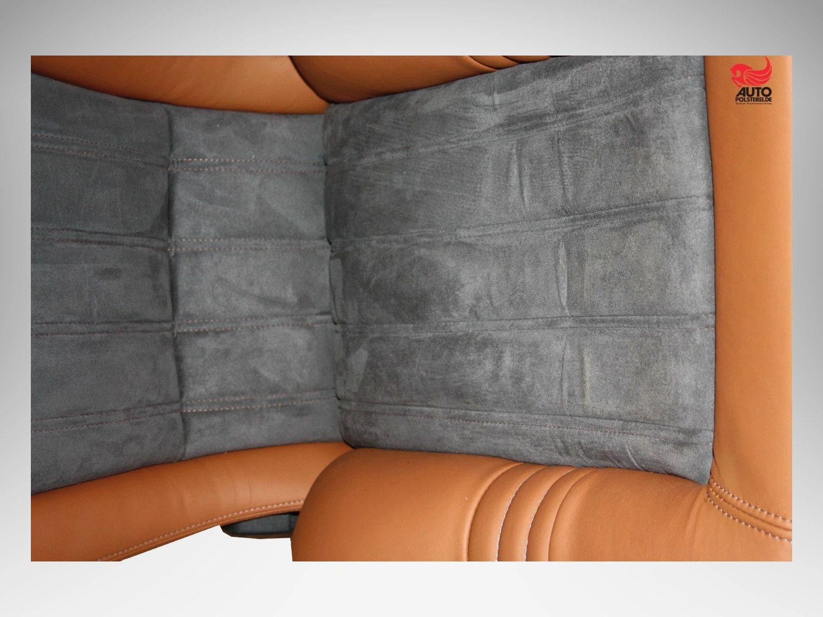 2 recaro ergomed ds sitze cognac leder schwarzes alcantara klimapaket 04 referenzhintergrund Autopolsterei Recaro Ergomed DS cognac – Ausführung cognac, Produktansicht 4