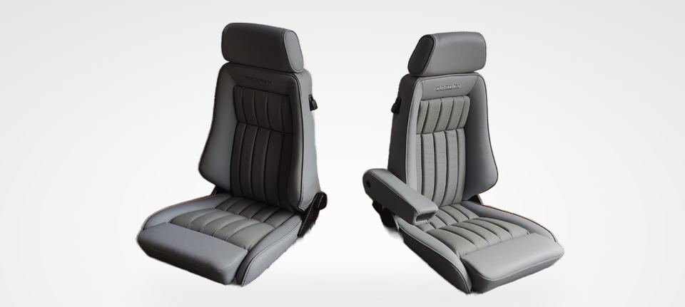 KLA 2765260224 02 Studio Autopolsterei 2 Recaro Sitze für Mercedes R107 W116 W126 SL AMG restauriert – Bild 2