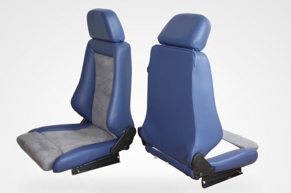KLA 2766224284 06 Studio Autopolsterei 2 Recaro Sitze für Landrover Defender Leder-Alcantara neu bezogen – Bild 6