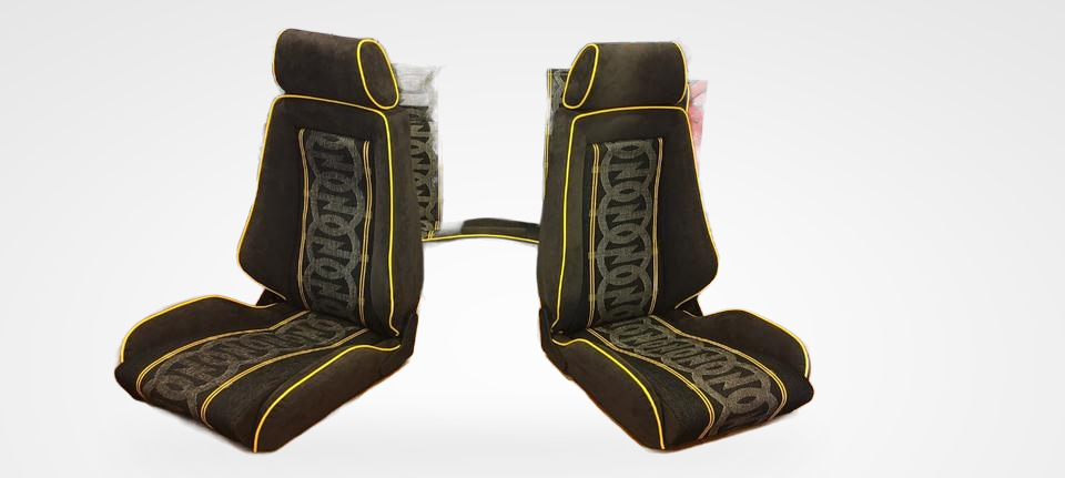 KLA 2770060196 01 Studio Autopolsterei 2 Recaro Idealsitz N für Opel Manta Kadett B C Ascona neu bezogen