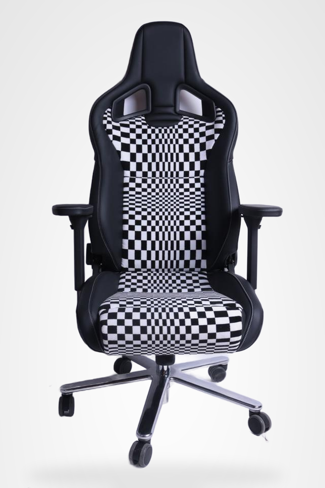 KLA 2770663406 17 Studio Autopolsterei Bürostuhl aus Recaro Sportster CS Leder Porsche Pepita neu bezoge – Bild 17