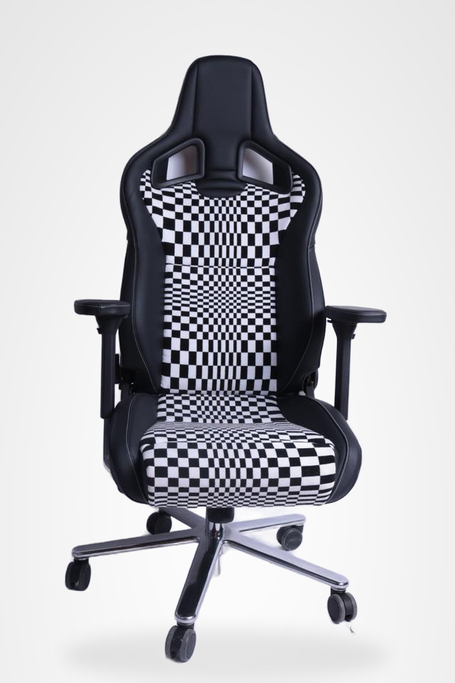 KLA 2770663406 19 Studio Autopolsterei Bürostuhl aus Recaro Sportster CS Leder Porsche Pepita neu bezoge – Bild 19