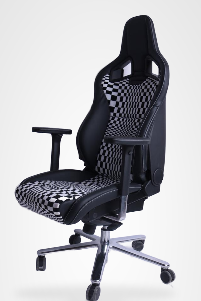KLA 2770663406 20 Studio Autopolsterei Bürostuhl aus Recaro Sportster CS Leder Porsche Pepita neu bezoge – Bild 20