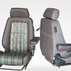 2 Recaro ergomed Leder Stoff Armlehne Youngtimer restauriert