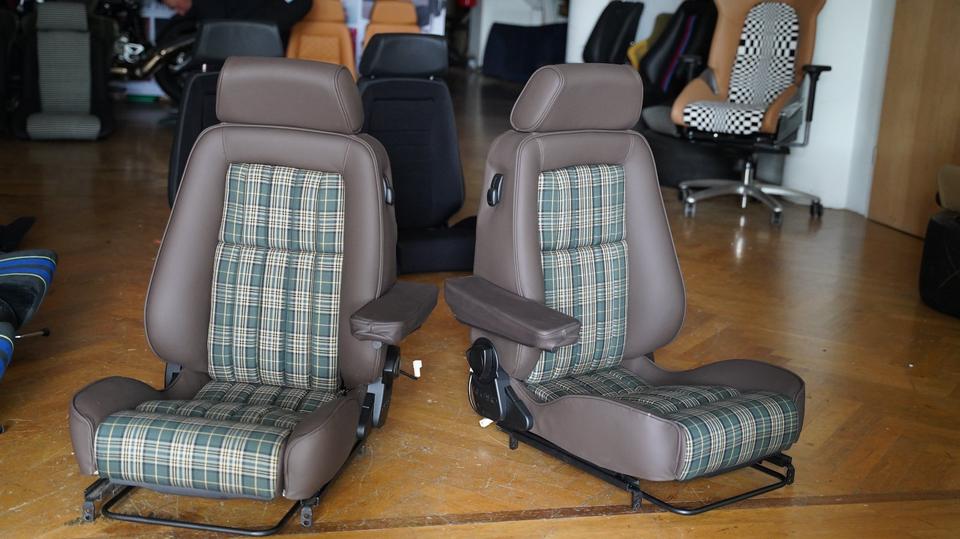 KLA 2773132252 06 Autopolsterei 2 Recaro ergomed Leder Stoff Armlehne Youngtimer restauriert – Bild 6