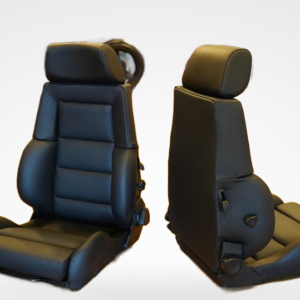 2 Recaro Idealsitz CT Leder schwarz Sitze Oldtimer neu bezogen