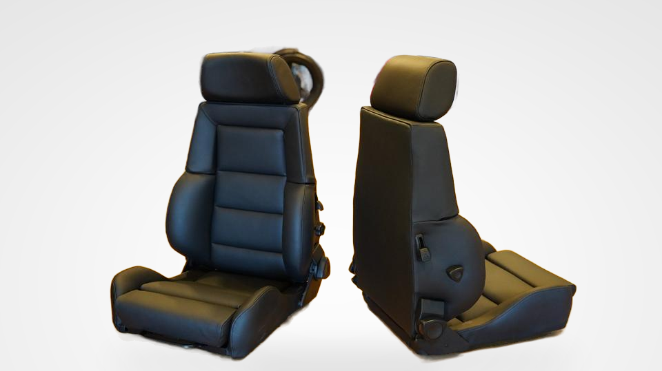 KLA 2773143861 01 Studio Autopolsterei 2 Recaro Idealsitz CT Leder schwarz Sitze Oldtimer neu bezogen