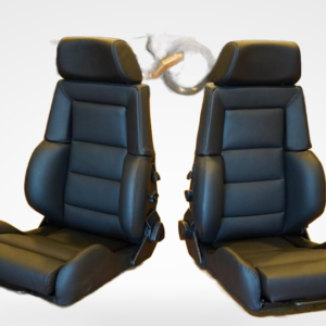 2 Recaro Idealsitz CT Leder schwarz Sitze Oldtimer neu bezogen