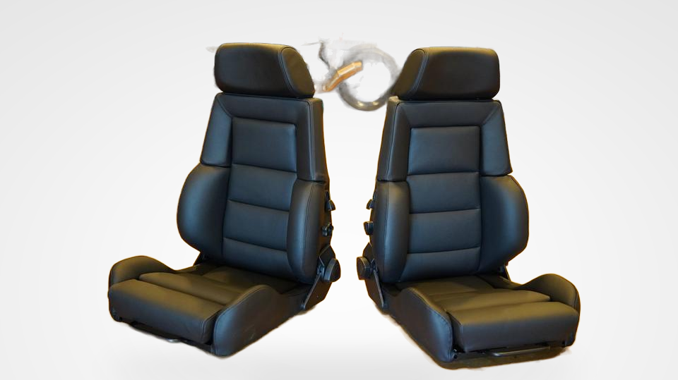 KLA 2773143861 02 Studio Autopolsterei 2 Recaro Idealsitz CT Leder schwarz Sitze Oldtimer neu bezogen – Bild 2