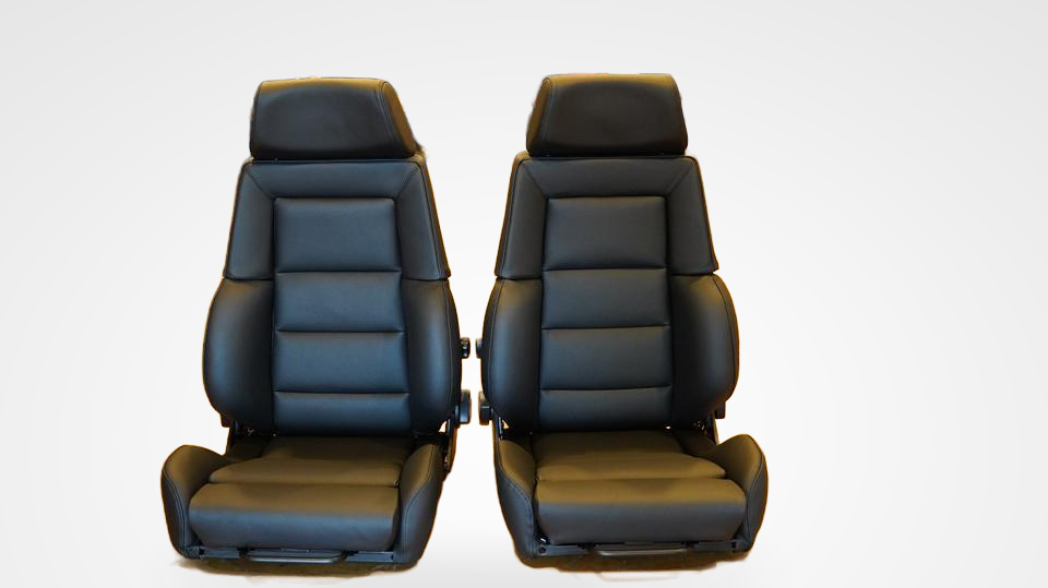 KLA 2773143861 03 Studio Autopolsterei 2 Recaro Idealsitz CT Leder schwarz Sitze Oldtimer neu bezogen – Bild 3