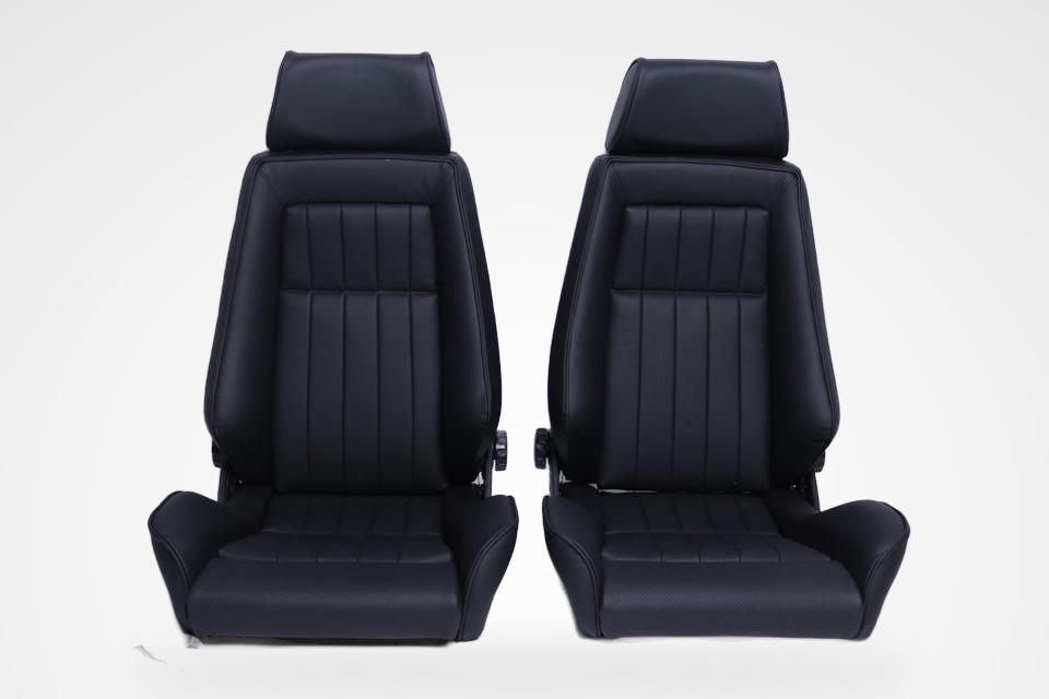 KLA 2779191559 02 Studio Autopolsterei 2 Recaro Specialist L Leder schwarz-grau Pfeiffen restauriert – Bild 2