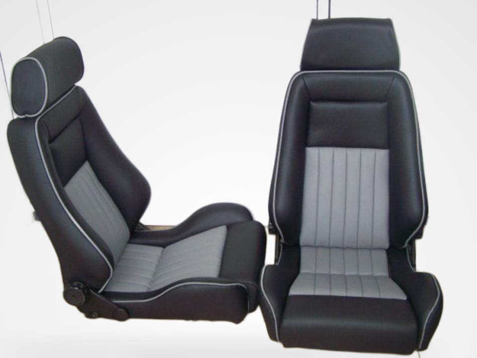 KLA 2779191559 04 Studio Autopolsterei 2 Recaro Specialist L Leder schwarz-grau Pfeiffen restauriert – Bild 4