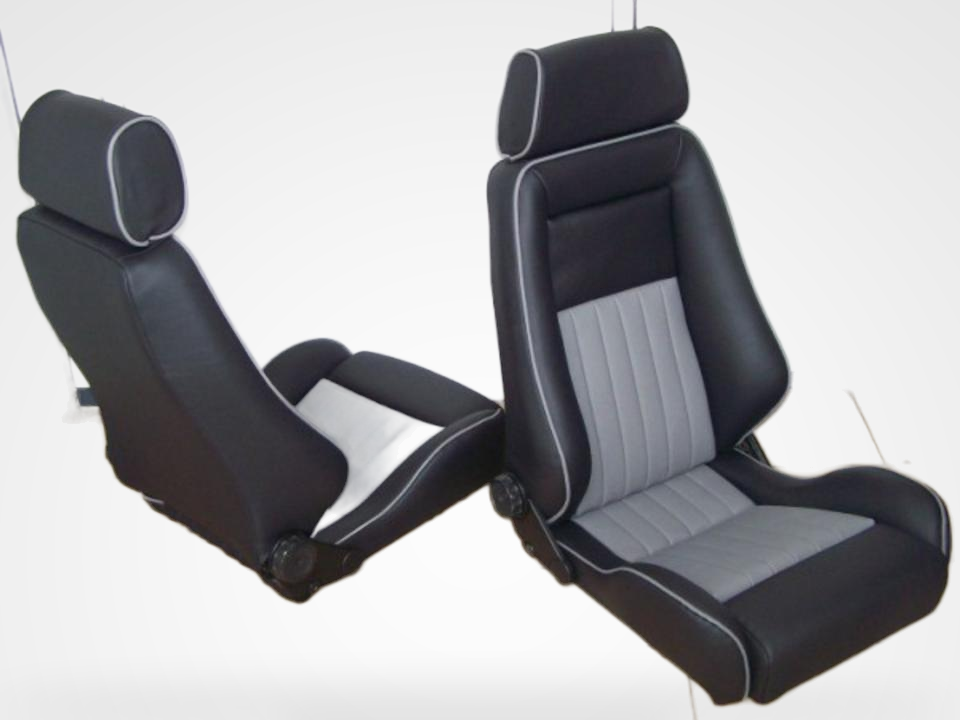 KLA 2779191559 05 Studio Autopolsterei 2 Recaro Specialist L Leder schwarz-grau Pfeiffen restauriert – Bild 5