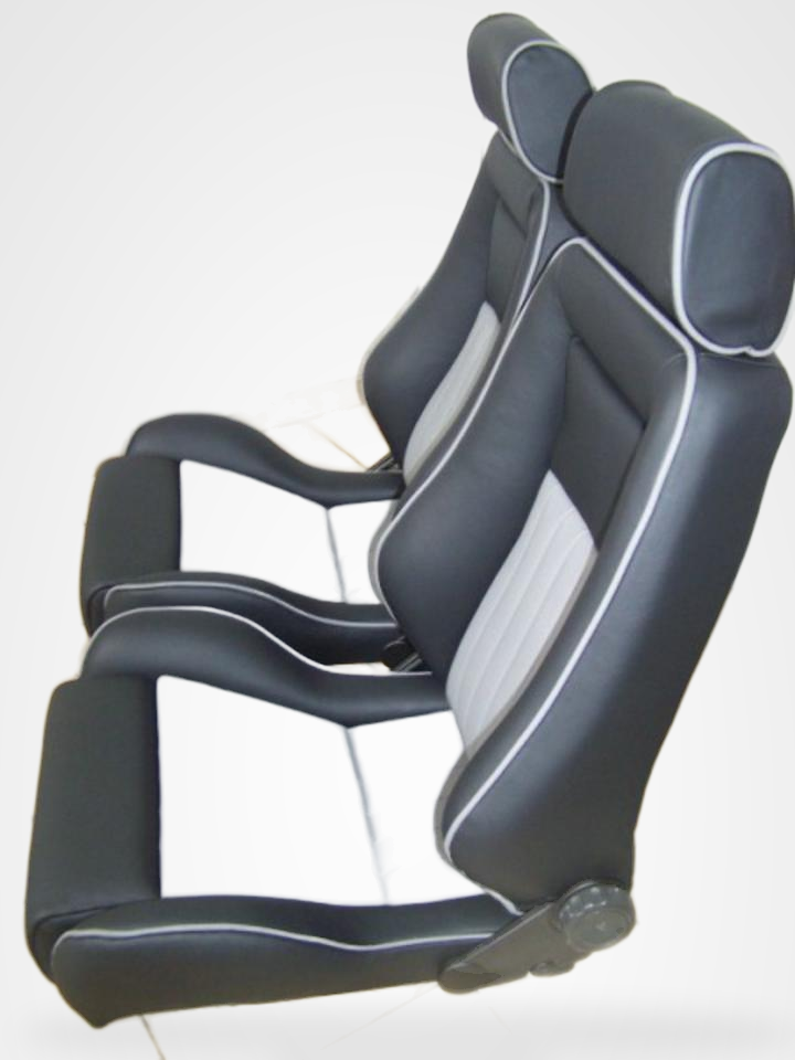 KLA 2779191559 08 Studio Autopolsterei 2 Recaro Specialist L Leder schwarz-grau Pfeiffen restauriert – Bild 8