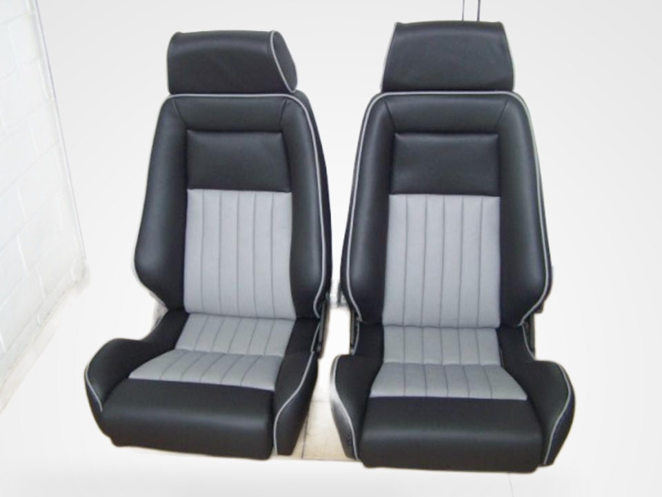 KLA 2779191559 09 Studio Autopolsterei 2 Recaro Specialist L Leder schwarz-grau Pfeiffen restauriert – Bild 9
