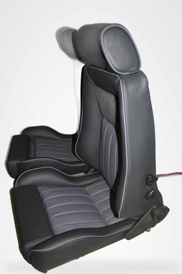 KLA 2779191559 10 Studio Autopolsterei 2 Recaro Specialist L Leder schwarz-grau Pfeiffen restauriert – Bild 10
