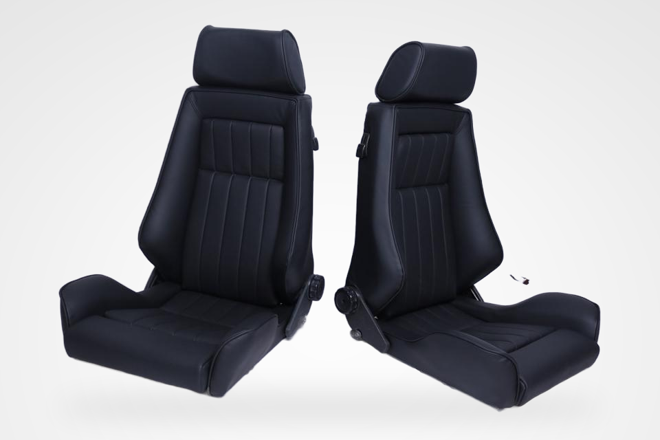 KLA 2779191559 16 Studio Autopolsterei 2 Recaro Specialist L Leder schwarz-grau Pfeiffen restauriert – Bild 16