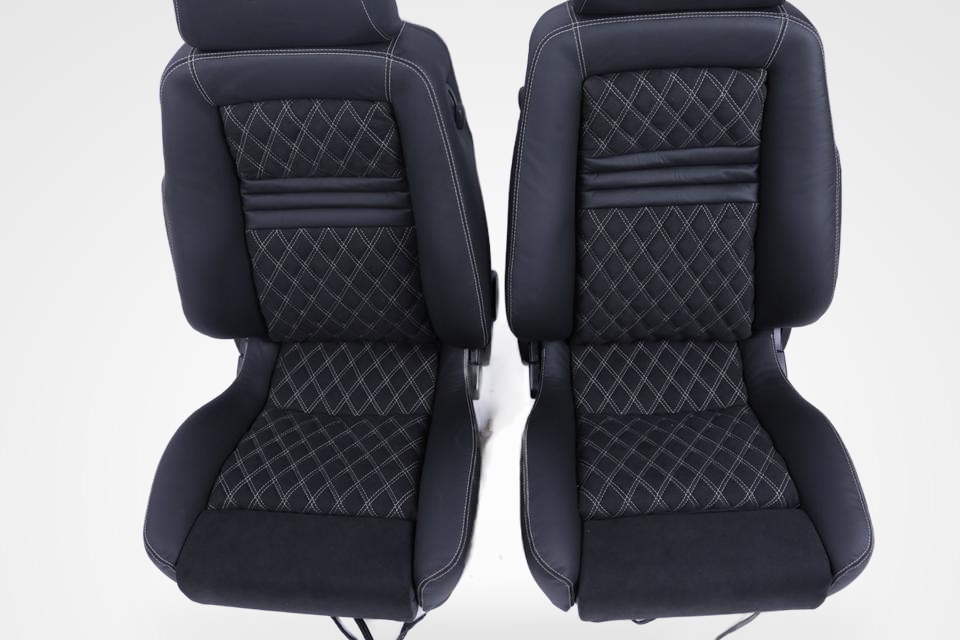 KLA 2780798147 02 Studio Autopolsterei 2 Recaro ergomed ES Klimapaket Leder Alcantara neu bezogen – Bild 2