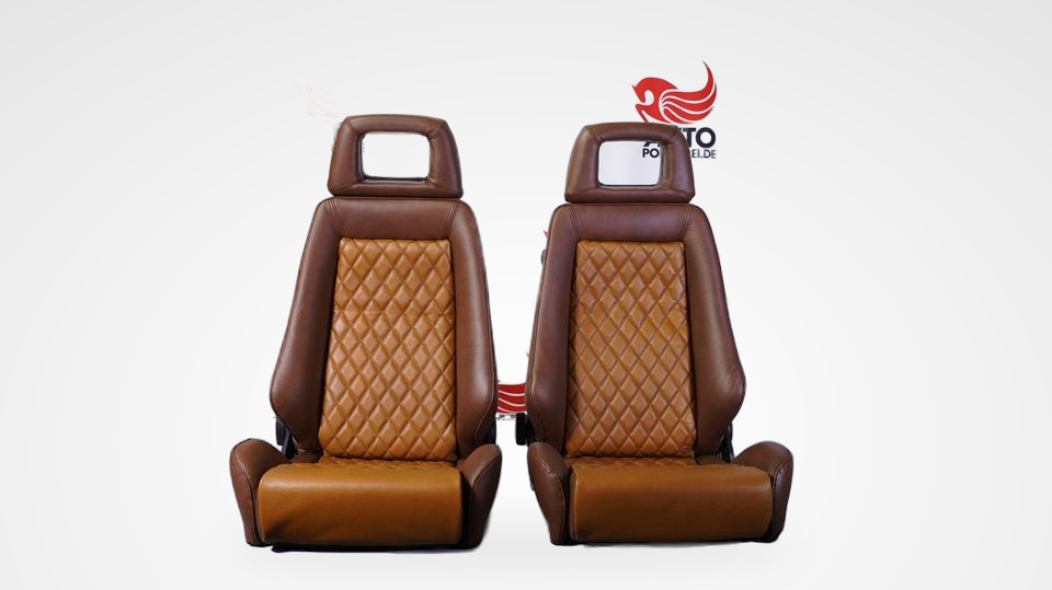 KLA 2816526825 02 Studio Autopolsterei 2 Recaro Specialist Leder Rautensteppung Twoton neu bezogen – Bild 2