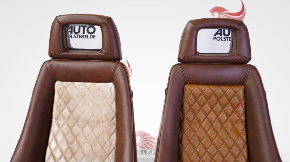 KLA 2816526825 03 Studio Autopolsterei 2 Recaro Specialist Leder Rautensteppung Twoton neu bezogen – Bild 3