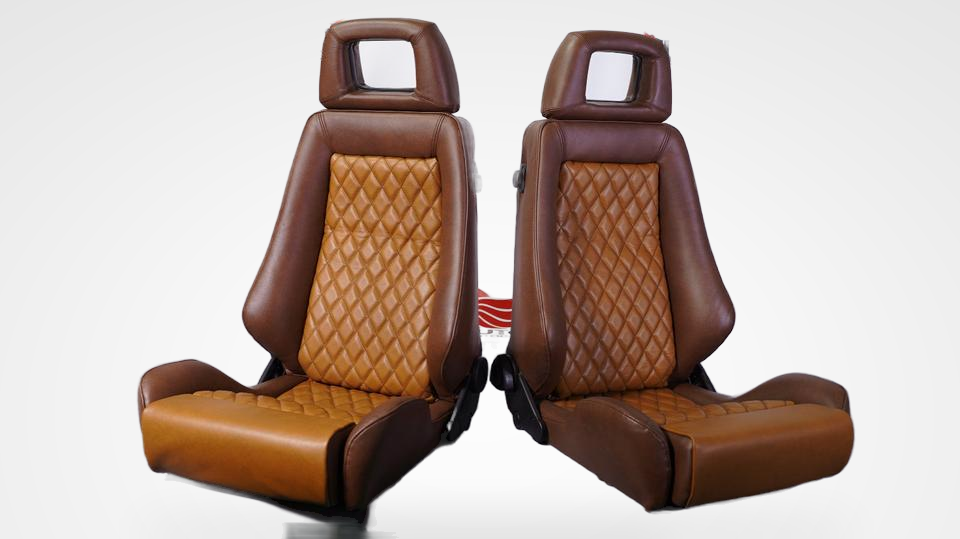 KLA 2816526825 05 Studio Autopolsterei 2 Recaro Specialist Leder Rautensteppung Twoton neu bezogen – Bild 5