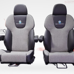 2 Recaro Style Leder Alcantara neu bezogen Pepita Armlehne