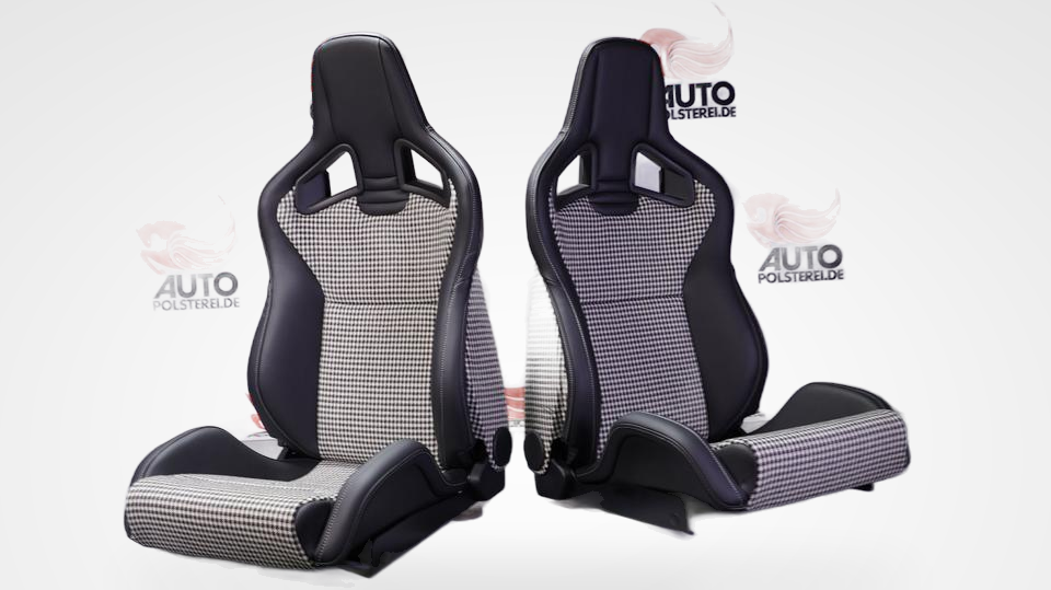 KLA 2915140990 03 Studio Autopolsterei 2 Recaro Sportster CS Leder-Pepita für Porsche 911 neu bezogen – Bild 3