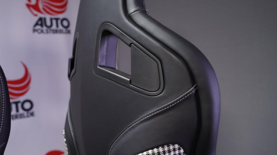 KLA 2915140990 12 Autopolsterei 2 Recaro Sportster CS Leder-Pepita für Porsche 911 neu bezogen – Bild 12