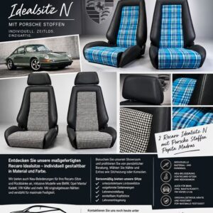 RECARO Idealsitz N individuell mit Porsche Stoffen Pepita, Madras