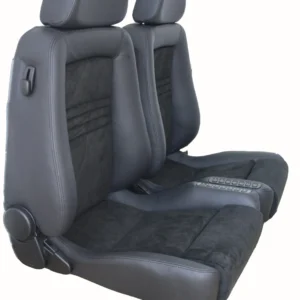 RECARO Ergomed DS Sitzpaar in schwarzem Leder und Alcantara, Klimapaket, Foto 2 von 7