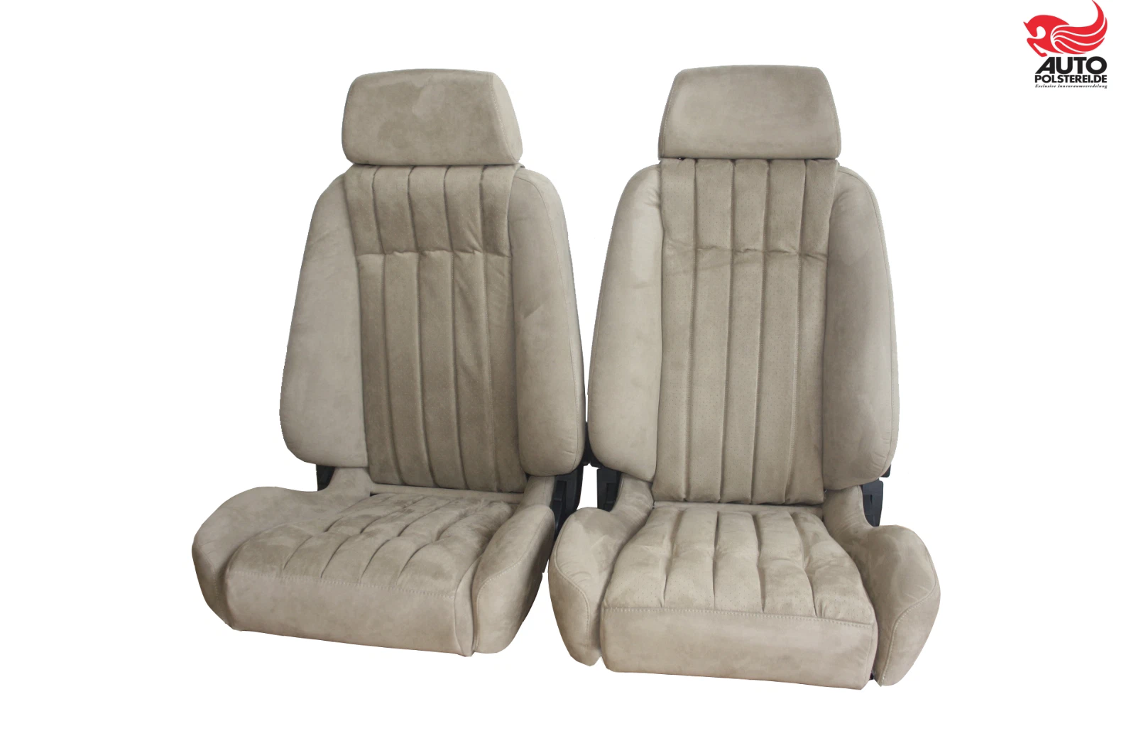 RECARO Ergomed beige Alcantara Sitzpaar – Hauptbild Autopolsterei RECARO Ergomed beige Alcantara Sitzpaar – Hauptbild