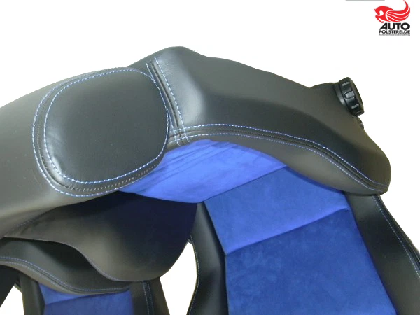 RECARO Specialist LS Leder Alcantara blau – Bild 3 Autopolsterei RECARO Specialist LS Sitzpaar aus Leder und royalblauem Alcantara, Produktfoto 3 von 5