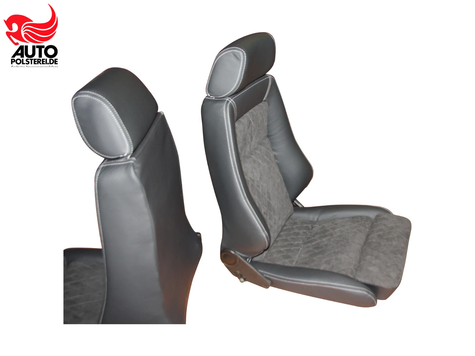 RECARO Specialist M Leder Alcantara – Bild 8 Autopolsterei RECARO Specialist M Sitzpaar aus schwarzem Leder und Alcantara, Produktfoto 8 von 8