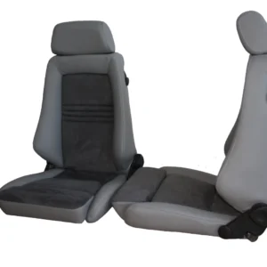 RECARO Specialist M Sitzpaar in hellgrauem Leder und dunkelgrauem Alcantara, Produktfoto 2 von 6