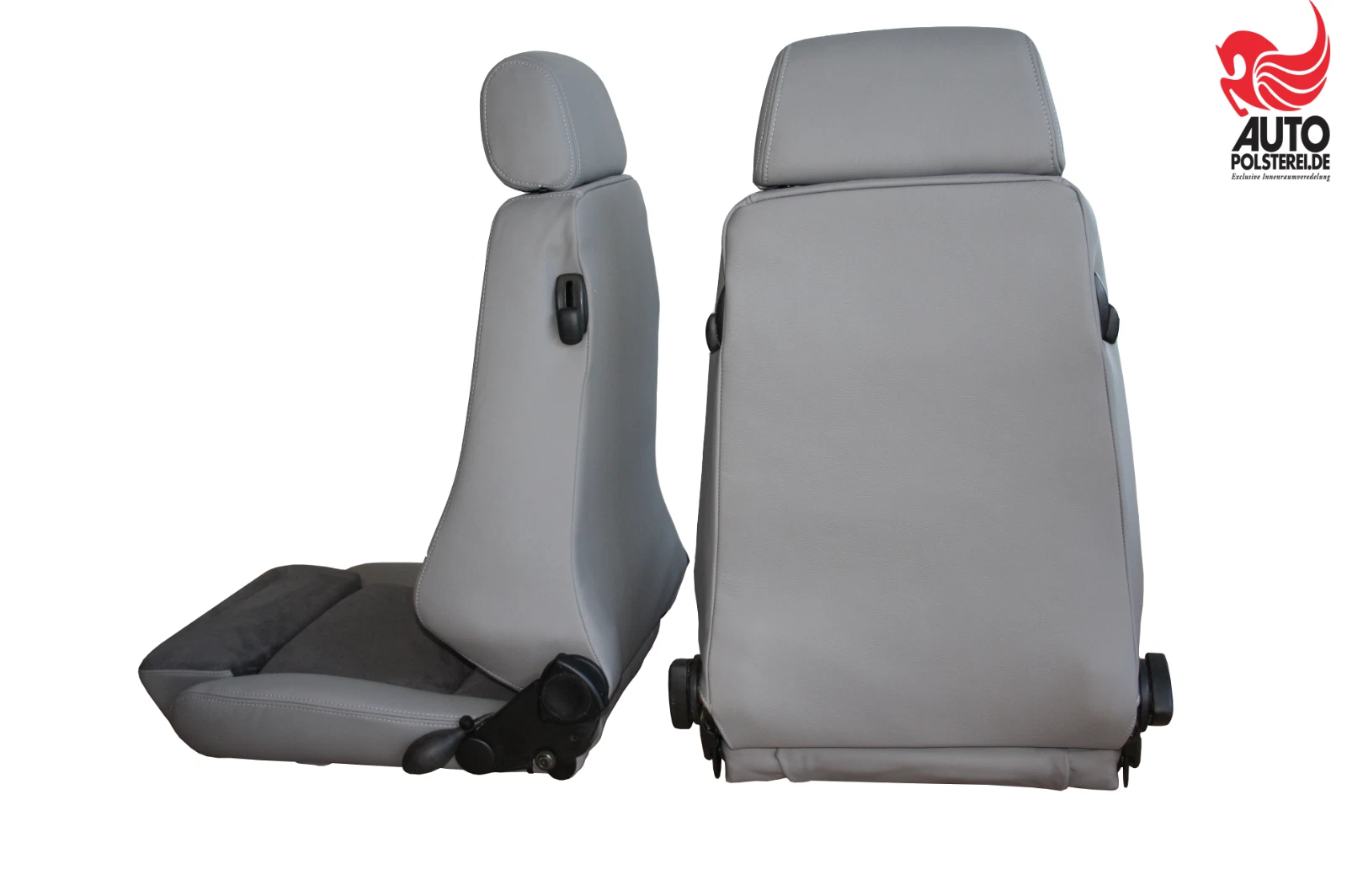 RECARO Specialist M hellgrau und Alcantara dunkelgrau – Bild 3 Autopolsterei RECARO Specialist M Sitzpaar in hellgrauem Leder und dunkelgrauem Alcantara, Produktfoto 3 von 6