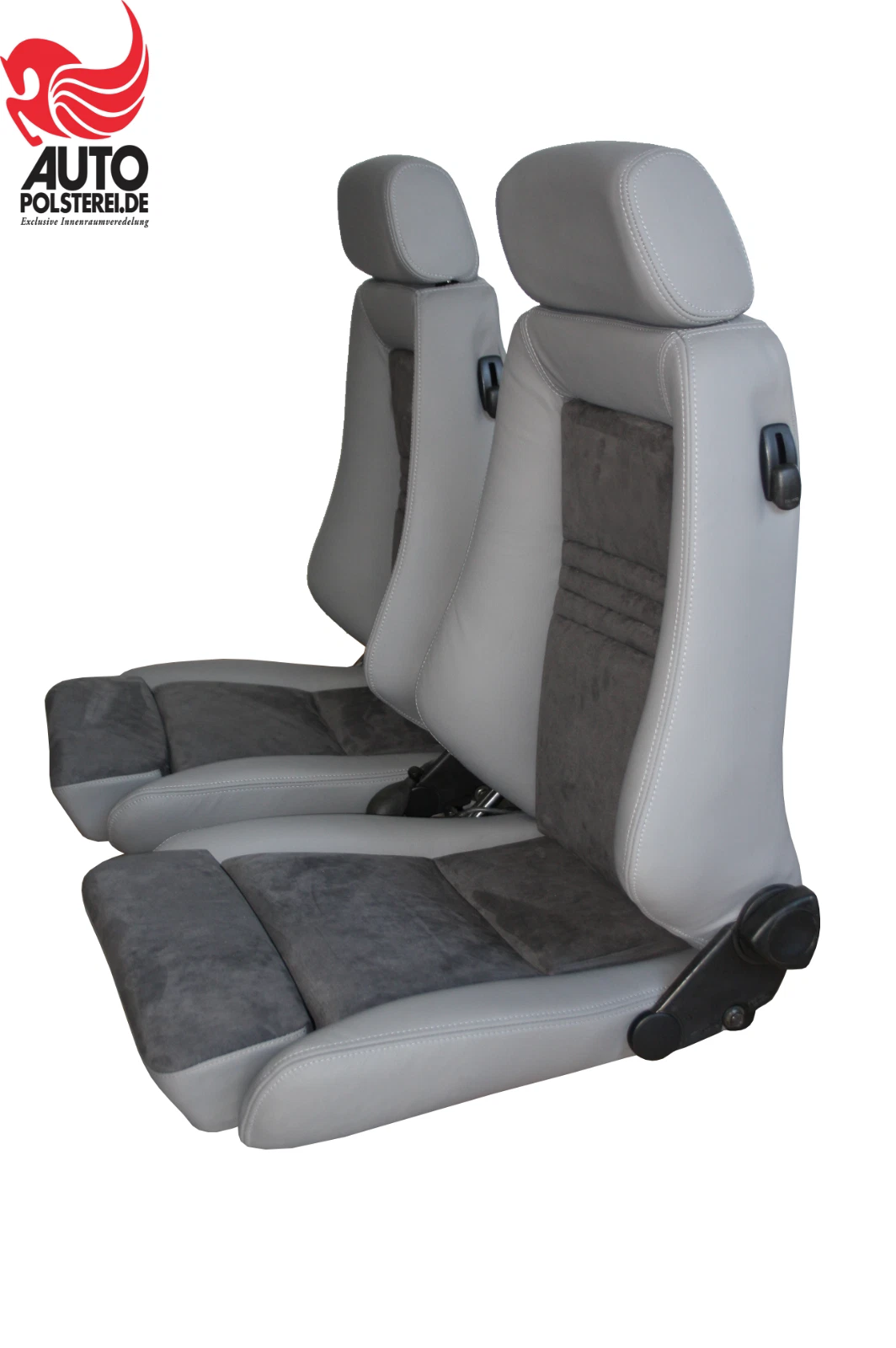 RECARO Specialist M hellgrau und Alcantara dunkelgrau – Bild 4 Autopolsterei RECARO Specialist M Sitzpaar in hellgrauem Leder und dunkelgrauem Alcantara, Produktfoto 4 von 6