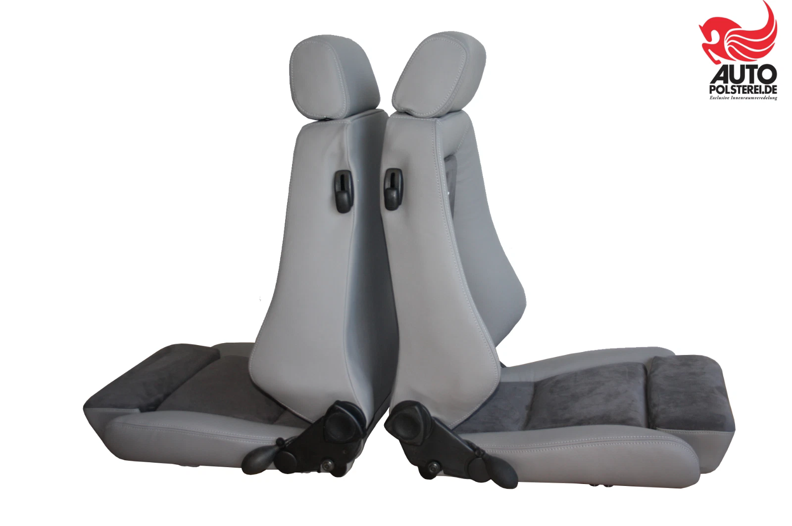 RECARO Specialist M hellgrau und Alcantara dunkelgrau – Bild 5 Autopolsterei RECARO Specialist M Sitzpaar in hellgrauem Leder und dunkelgrauem Alcantara, Produktfoto 5 von 6