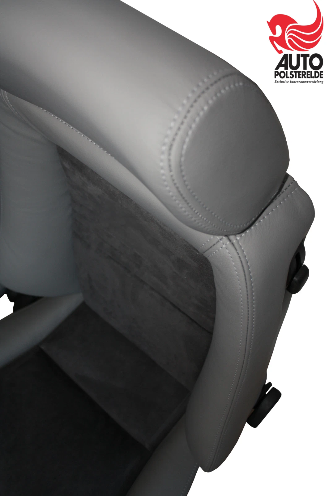 RECARO Specialist M hellgrau und Alcantara dunkelgrau – Bild 6 Autopolsterei RECARO Specialist M Sitzpaar in hellgrauem Leder und dunkelgrauem Alcantara, Produktfoto 6 von 6