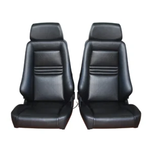 RECARO Specialist S Sitzpaar schwarzes Leder perforiert – Foto 1