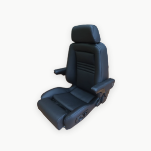 Schwarzer RECARO Ergomed ES Sitz mit Armlehnen, Seitenansicht