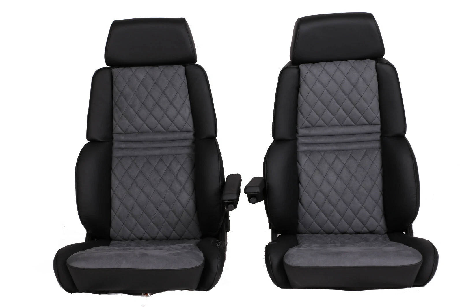 s l1600 113 Autopolsterei RECARO Orthopäd 94 Sitze Leder Alcantara Rauten Armlehnen