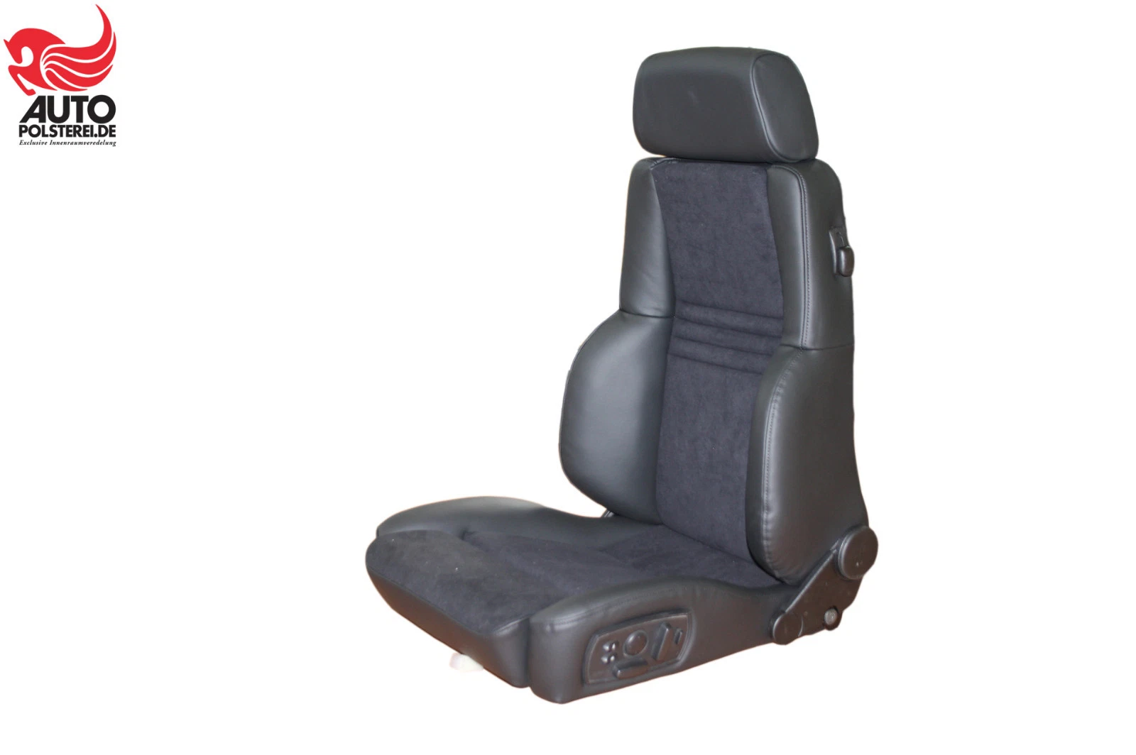 s l1600 92 Autopolsterei RECARO Orthopäd 04 schwarzes Leder Alcantara